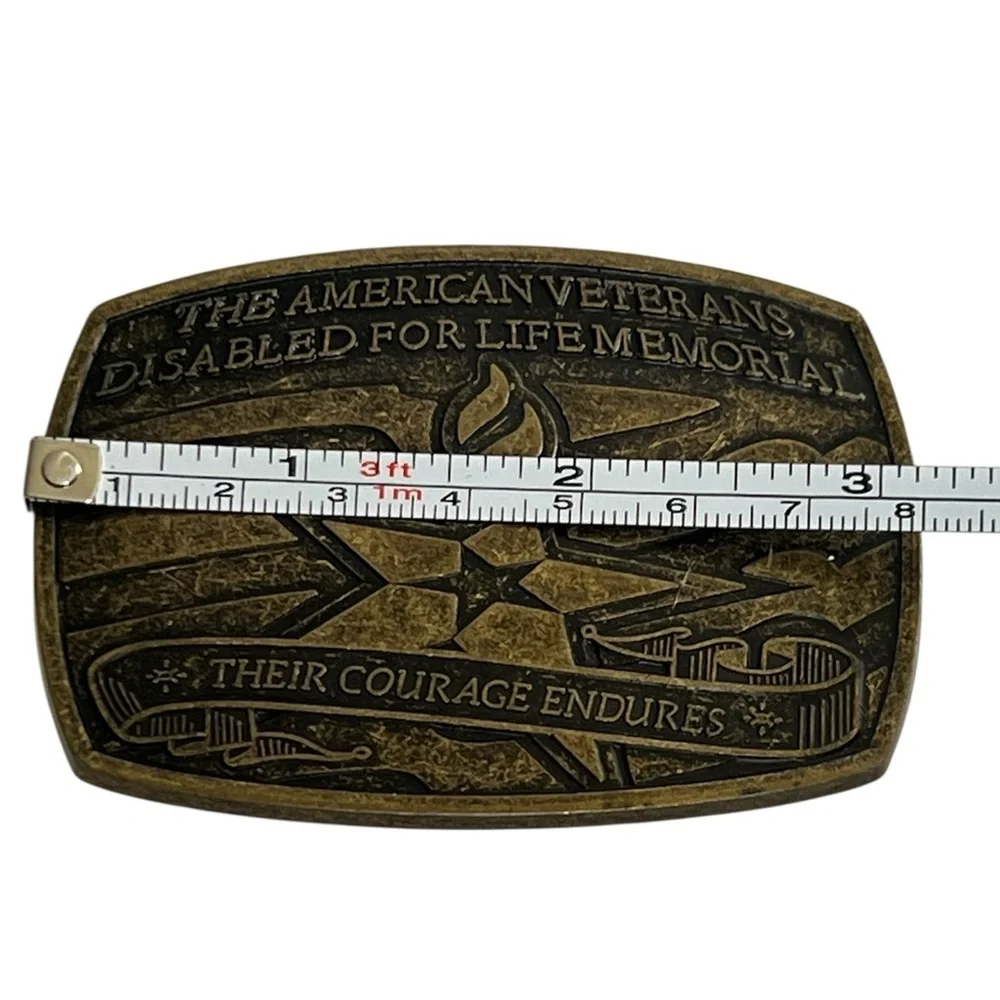 Vintage Belt Buckle American Veterans Disabled Life Memorial